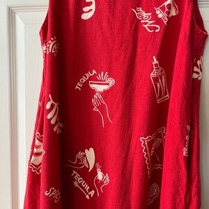 Paper heart red tequila dress